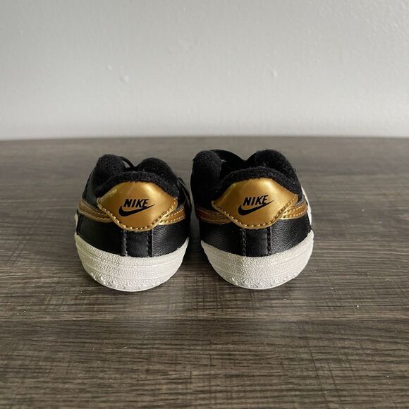 Nike Air Forcé 1 Infant Toddlers Black Gold Low Crib Shoes CK2201 002 Size 1C - Picture 4 of 8